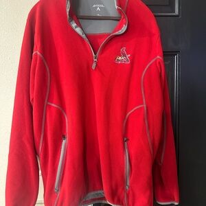 Cardinals Antigua Red Quarter-Zip Pullover